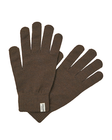 Jack & Jones Cooper Beanie & Glove Set With Gift Box - Brown