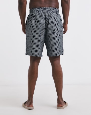 2 Pack Geo Print Swim Shorts Long