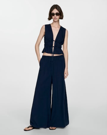 Mango Milos Lyocell Elastic Waistband Trousers