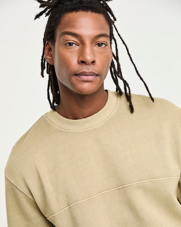 Relaxed Fit Seam Detail Sweat Top