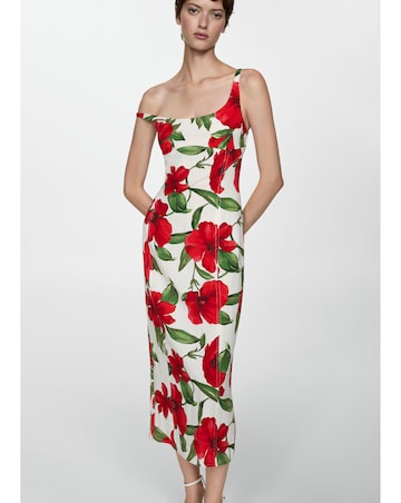 Mango Dulce Floral Midi Dress