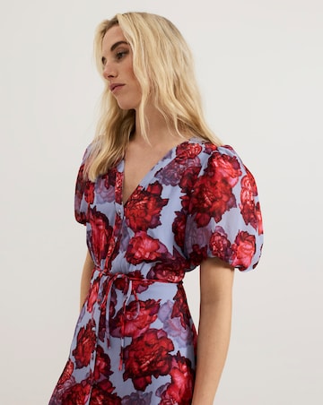 Phase Eight Francesca Floral V Neck Midi Dress