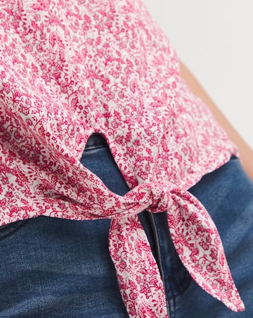 Julipa Pure Cotton Tie Hem T-Shirt