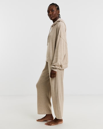 Figleaves Supersoft Rib Knit Lounge Set Beige