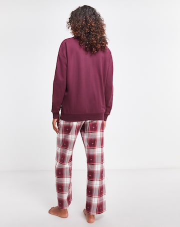 Sweatshirt With Woven Pyjama Bottom