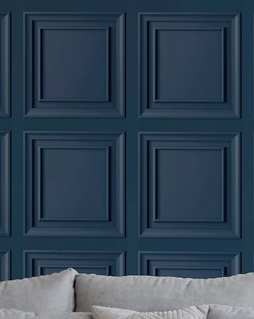 Fresco Wood Panel Blueberry Wallpaper