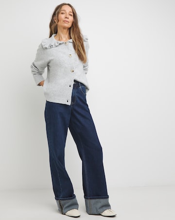 Grey Collar Detail Cardigan