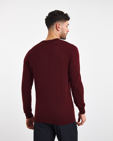 Rust Merino Wool V Neck
