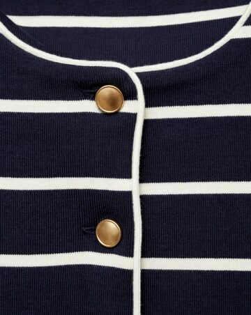 Mango Striped Knit Cardigan