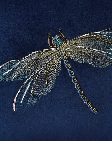 Embroidered Dragonfly cushion
