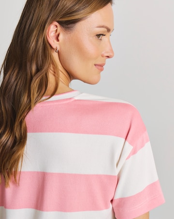 Pretty Secrets Stripe Lounge Short Set