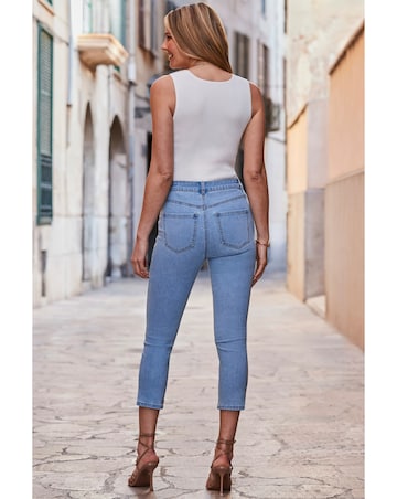 Sosandar Bead Detail Strappy Knit Top