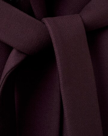 Mango Dark Red Leather Effect Coat