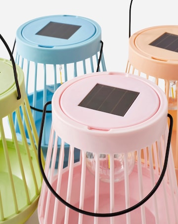 4 Multi-coloured Solar Lanterns