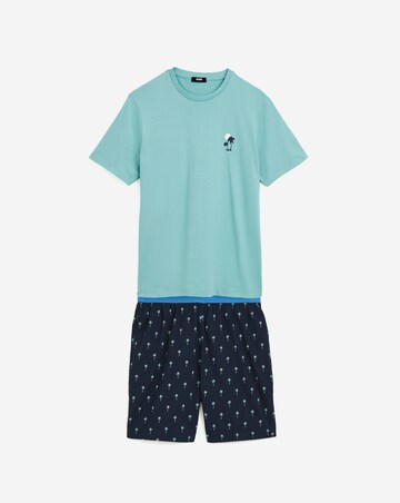 Palm Jersey Tee and Woven Shorts Set