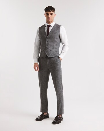 Charcoal Wool Blend Waistcoat