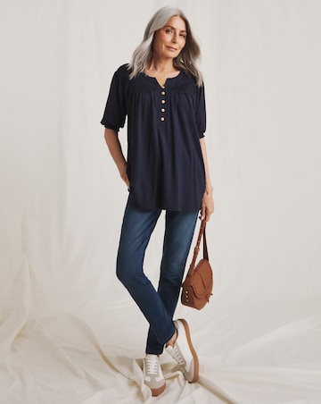 Julipa Shirred Neck Top