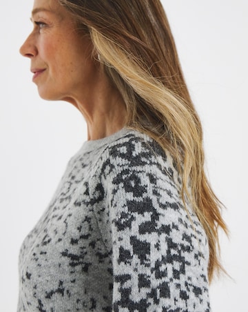 Animal Print Short Sleeve Jumper