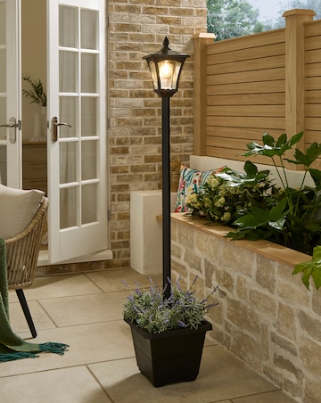 Solar Lamp Post with Planter