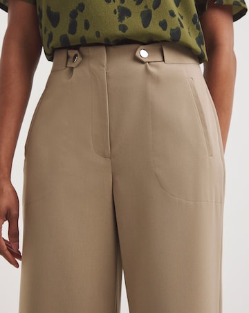 Adjustable Waist Wide Leg Trousers