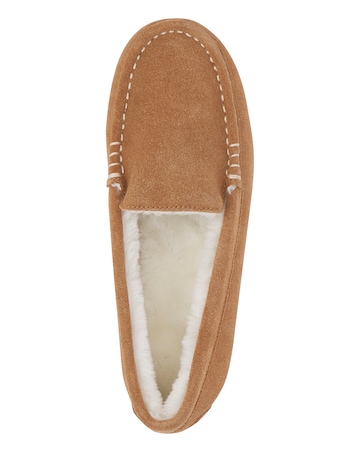Leona Classic Suede Moccasin Slipper - Extra Wide Fit (EEE)