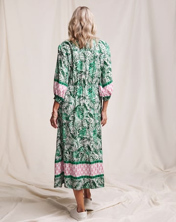 Julipa Border Print Tiered Dress