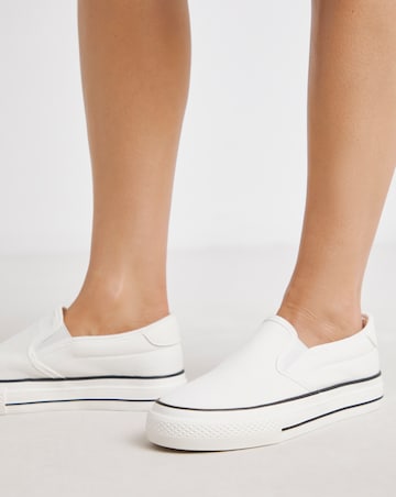 Cali Slip On Canvas Trainer - Extra Wide Fit (EEE)