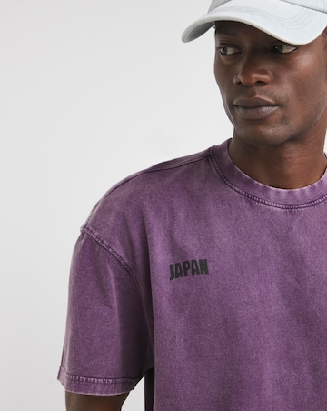 Oversized Acid Wash Embroidered T-Shirt