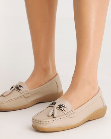 Samara Leather Loafers - Wide Fit (E)