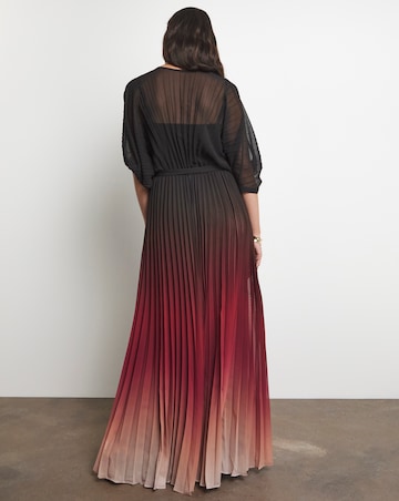 Joanna Hope Ombre Print Pleated Dress