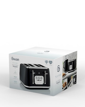 Swan Serenity Black 4 Slice Toaster
