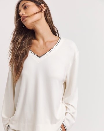 Figleaves Supersoft Blanket Stitch Lounge Set