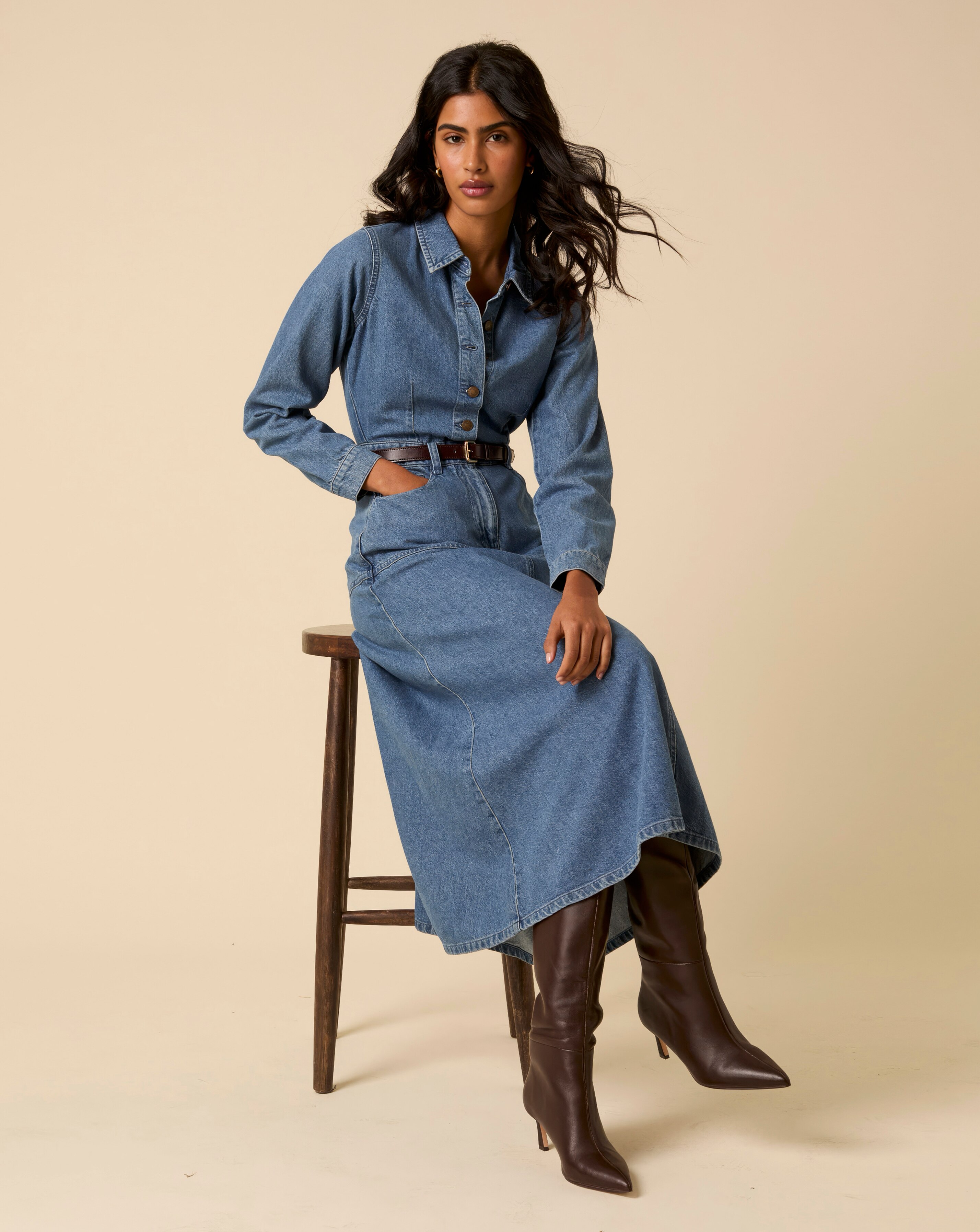Nobody's Child Lee Denim Midi Dress | JD Williams