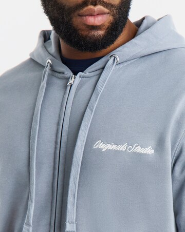 Jack & Jones Originals Studio Full Zip Hoodie - Blue