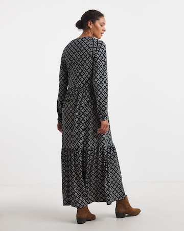 Soft Touch Long Sleeve Notch Neck Dress