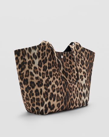 Mango Leopard Print Tote Bag