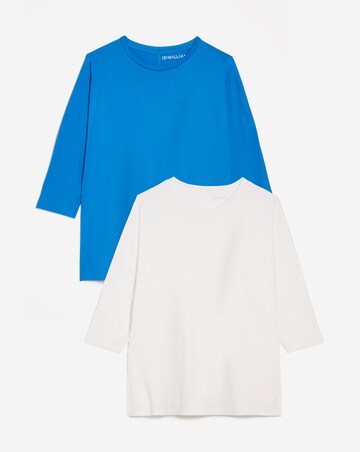 Blue/White 2 Pack 3/4 Dolman Sleeve Tops