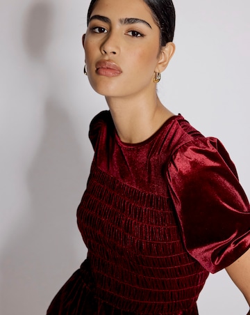 Nobody's Child Velvet Puff Sleeve Top