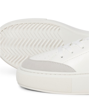 Jack & Jones Aspire Court PU Trainer - White Multi