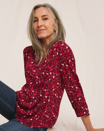 Julipa Printed Button Blouse