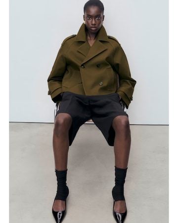 Mango Cropped Trenchcoat