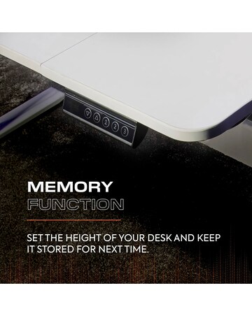 X Rocker Ascend Height Adjustable Desk White