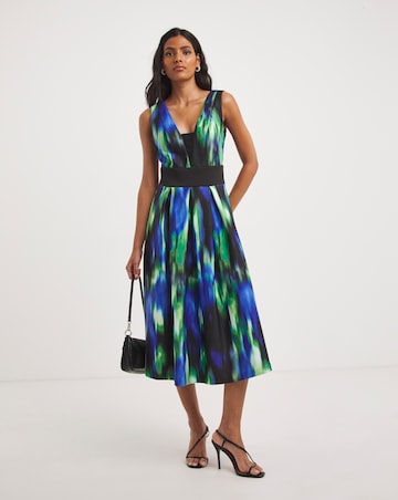 Joanna Hope Printed Scuba Prom Dress
