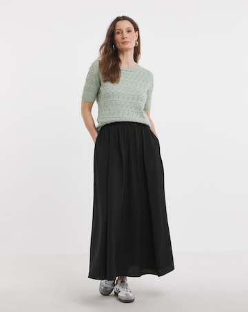 Sage Crochet Short Sleeve Jumper