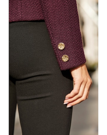 Sosandar Collarless Boucle Jacket