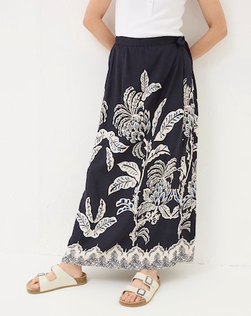 FatFace Blakeley Damask Placement Midi Skirt