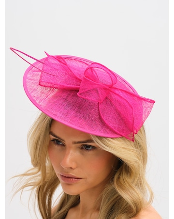 Jon Richard Fuchsia Woven Bow Fascinator