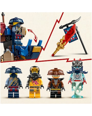 LEGO NINJAGO Rogue's Mech Dragon Rider Ninja Toy and Dragon Battle Playset 71843