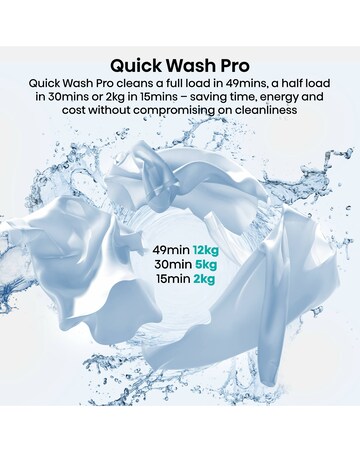 Hisense KitchenFit 5i Series WF5I1245BBR 12kg Washing Machine - Black