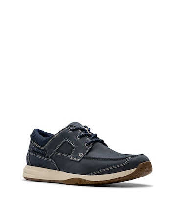Clarks Sailview Lace Shoes - Navy